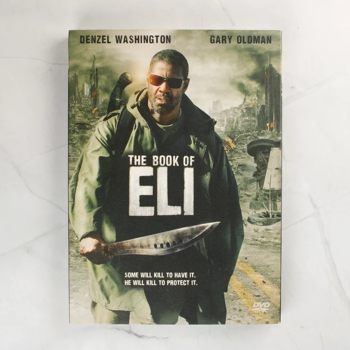Az Éli könyve DVD előlapi kartonborítója Denzel Washingtonnal