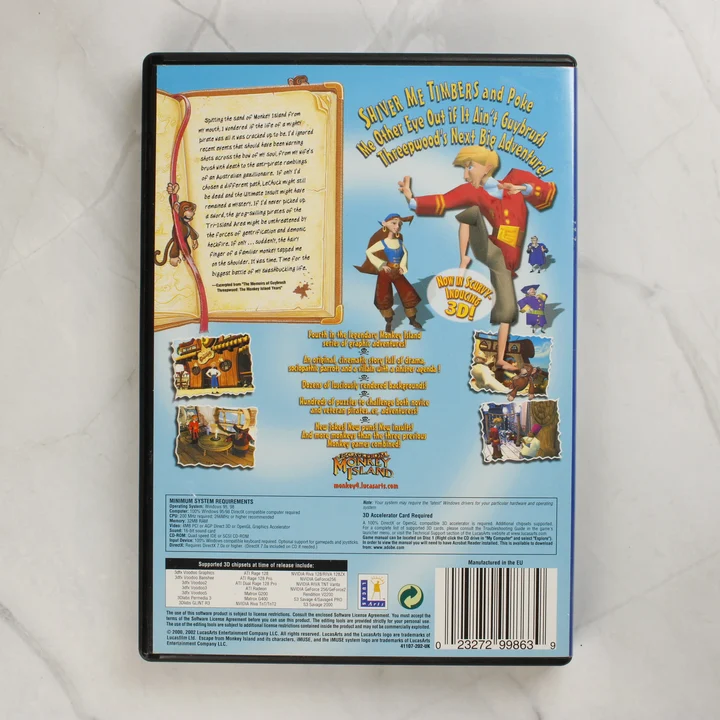 Escape from Monkey Island PC játék hátlapja