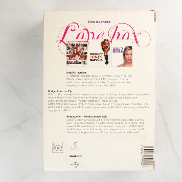 Love box DVD gyűjtemény doboz hátoldala