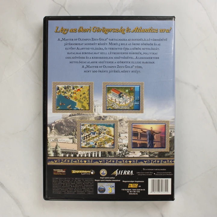 Master of Olympus Zeus Gold PC játék hátlapja