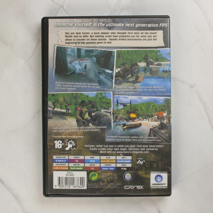 Far Cry PC játék hátsó borítója