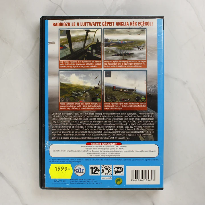 Combat Wings: Battle of Britain PC játék hátlapja magyar felirattal