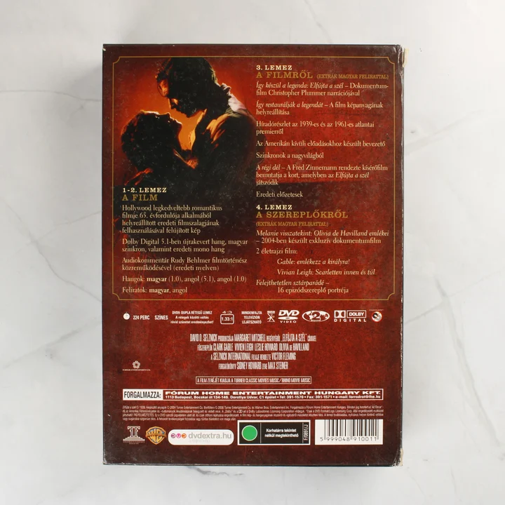 Elfújta a szél DVD hátoldal Elfújta a szél DVD díszdoboz hátoldala