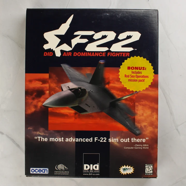 F-22 Air Dominance Fighter nagy dobozos PC játék elölnézete