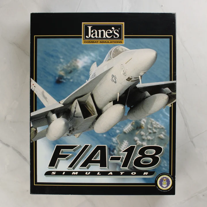 Jane's F/A-18 Simulator nagy dobozos PC játék elölnézete