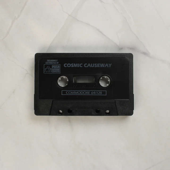 Cosmic Causeway Commodore 64 fekete kazetta