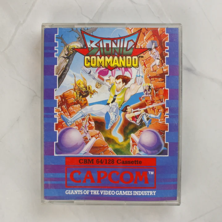 Bionic Commando C64 videójáték tok elölnézete