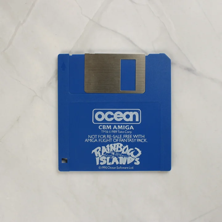 Rainbow Islands kék Amiga floppy lemez