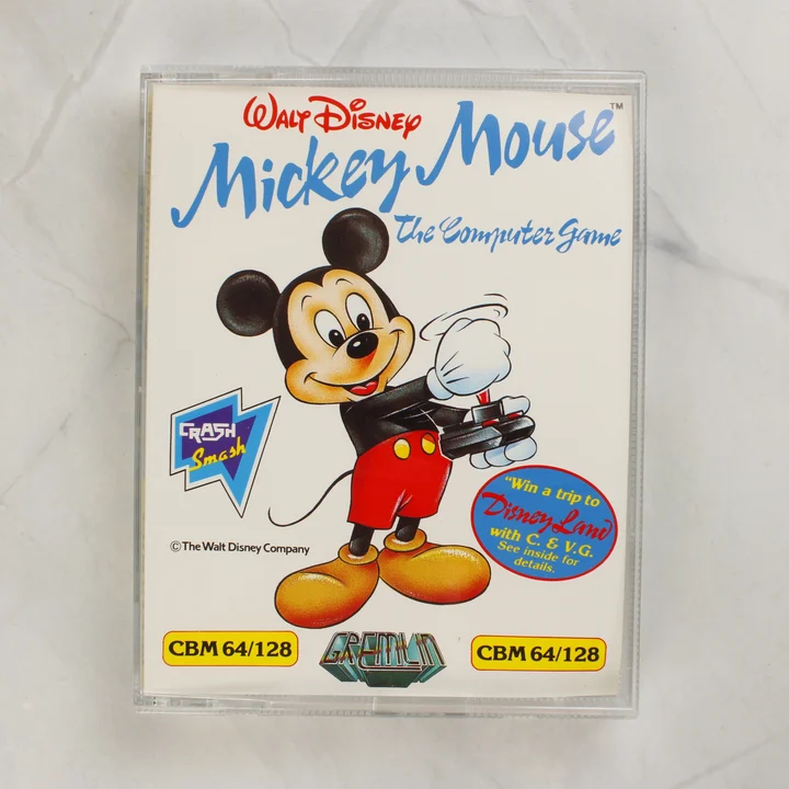 Mickey Mouse The Computer Game Commodore 64 játék kazetta tokban elölnézetből