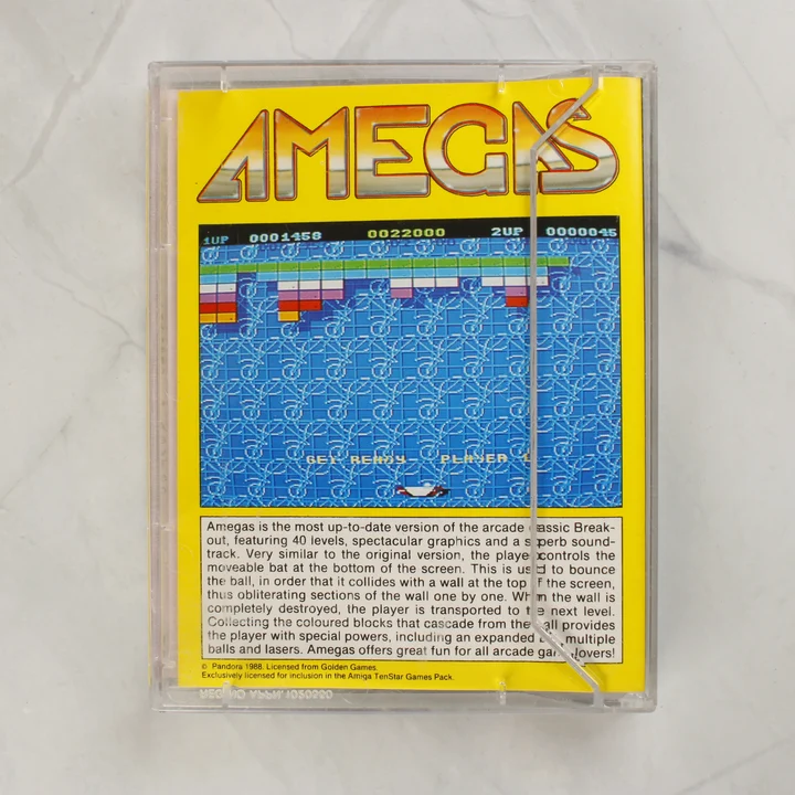 Amegas Amiga játék hátlap Amegas videójáték hátlapja a leírással