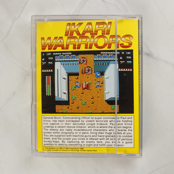 Ikari Warriors Amiga játék tokja hátulról
