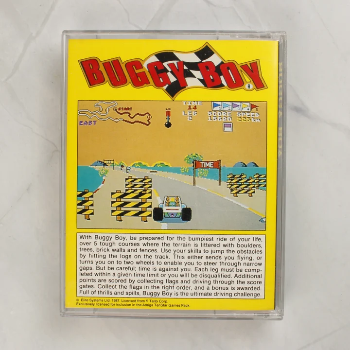 Buggy Boy Amiga játék tokban hátulnézetből