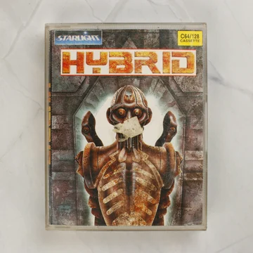 Hybrid videójáték borítója Commodore 64-hez