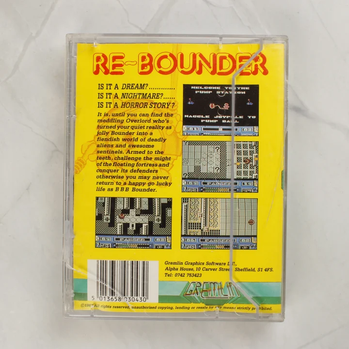 Re-Bounder videójáték tokja hátulról