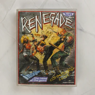 Renegade Commodore 64 videójáték kazetta tokban elölnézetből