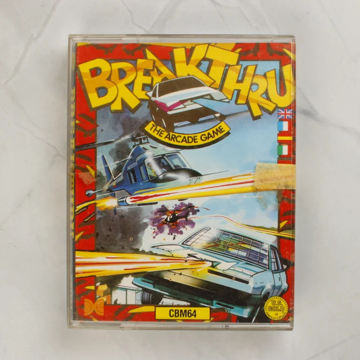 Breakthru Commodore 64 videójáték tokban elölnézetből