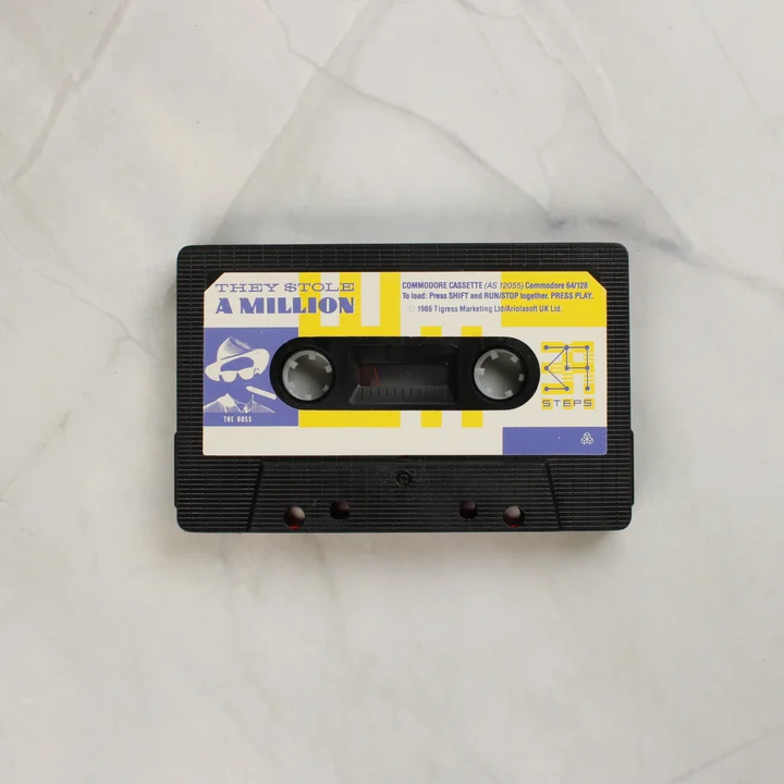 They Stole a Million eredeti Commodore 64 adathordozó kazetta
