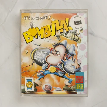 Bombuzal Commodore 64 játék kazetta tokban elölnézetből