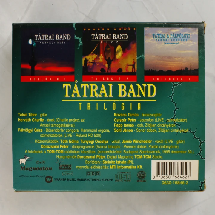 Tátrai Band Trilógia díszdoboz hátoldala