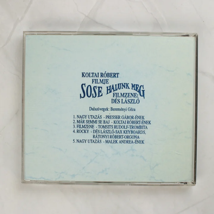 Sose halunk meg CD hátlapja a számlistával