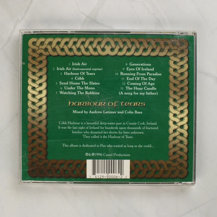 Camel Harbour of Tears CD hátoldala vonalkóddal