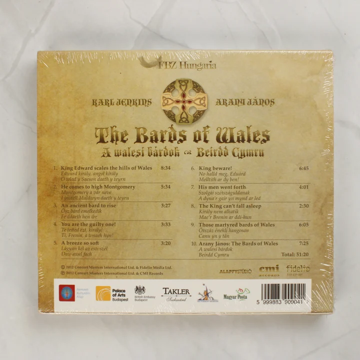 The Bards of Wales CD hátlapja a számlistával
