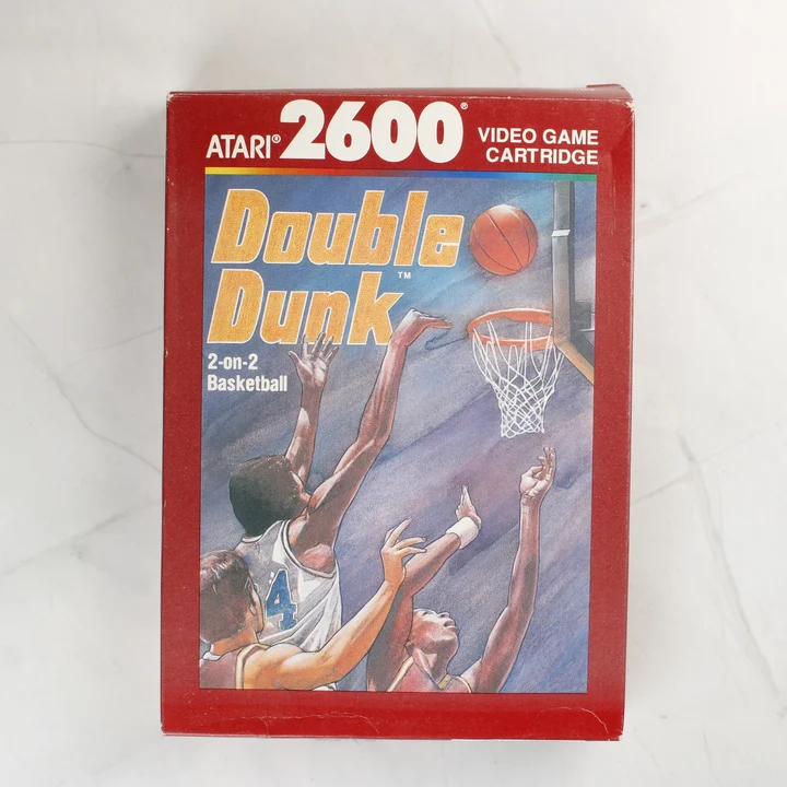 Atari 2600 Double Dunk doboz Az Atari 2600 Double Dunk videójáték dobozának előlapja