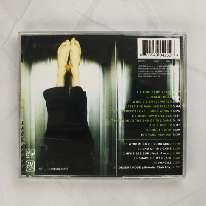 Sting Brand New Day Limited Edition CD hátlapja a számlistával