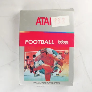 Atari 2600 RealSports Soccer videójáték dobozának előlapja