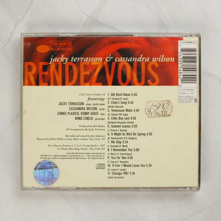 Jacky Terrasson és Cassandra Wilson Rendezvous CD hátlapja