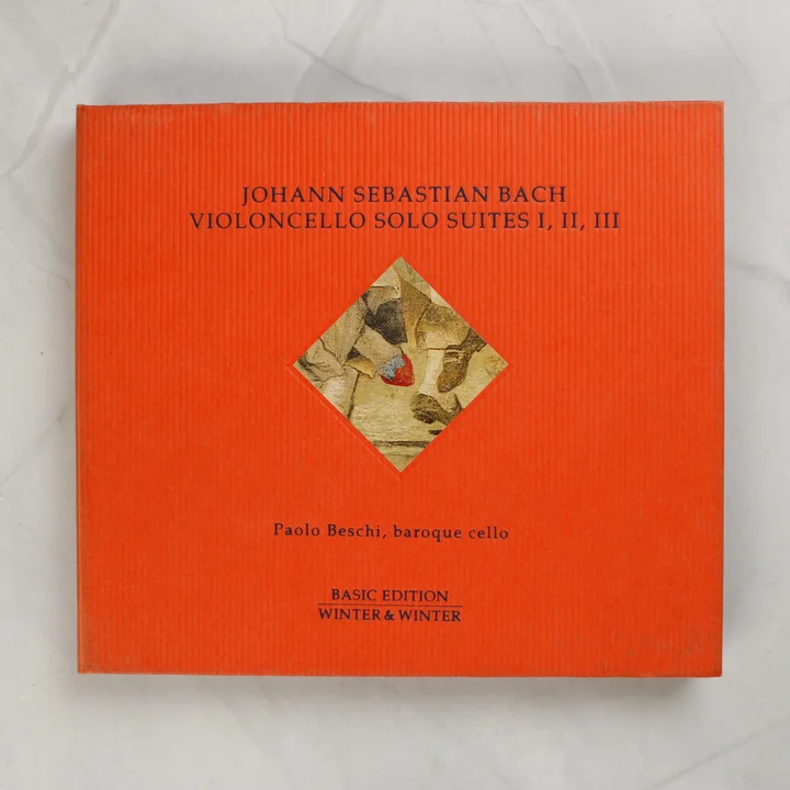 Johann Sebastian Bach Violoncello Solo Suites CD narancssárga tokja