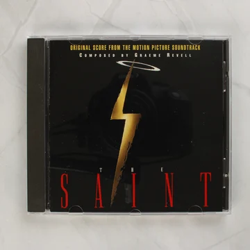 The Saint filmzene CD előlapja arany villám logóval