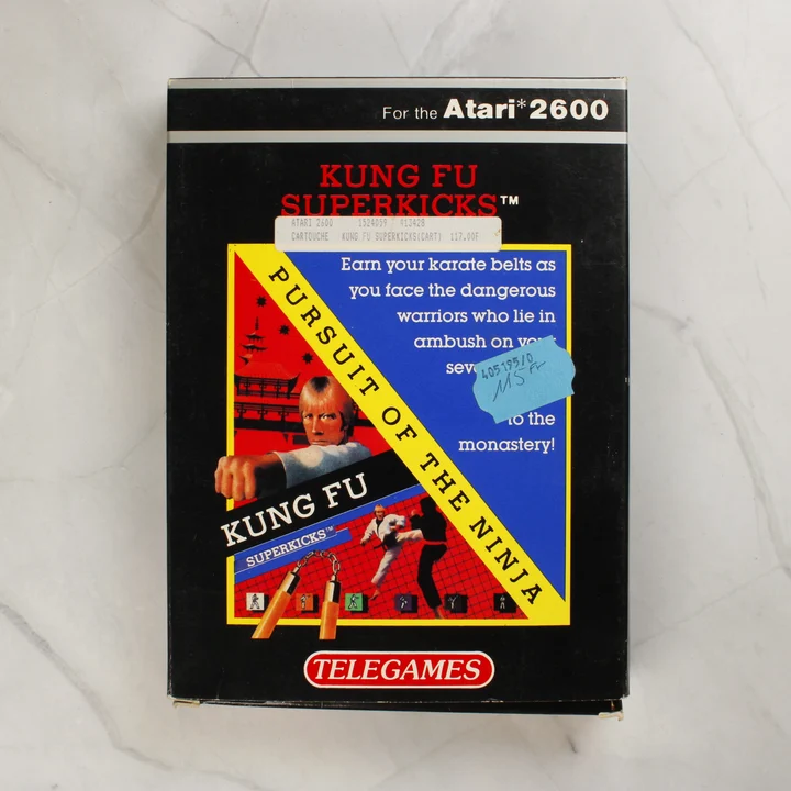 Kung Fu Superkicks Atari 2600 játék dobozának előlapja
