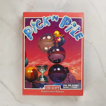 Pick 'n Pile Atari videójáték dobozának előlapja