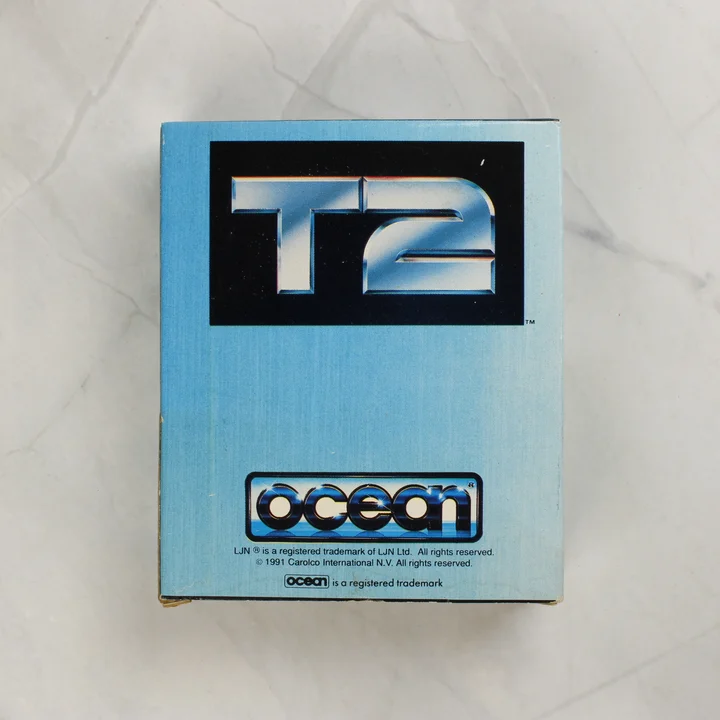 Terminator 2 Judgment Day Commodore 64 játék doboza hátulról