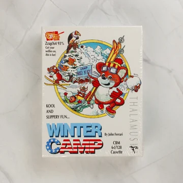 Winter Camp Commodore 64 játék dobozának előlapja