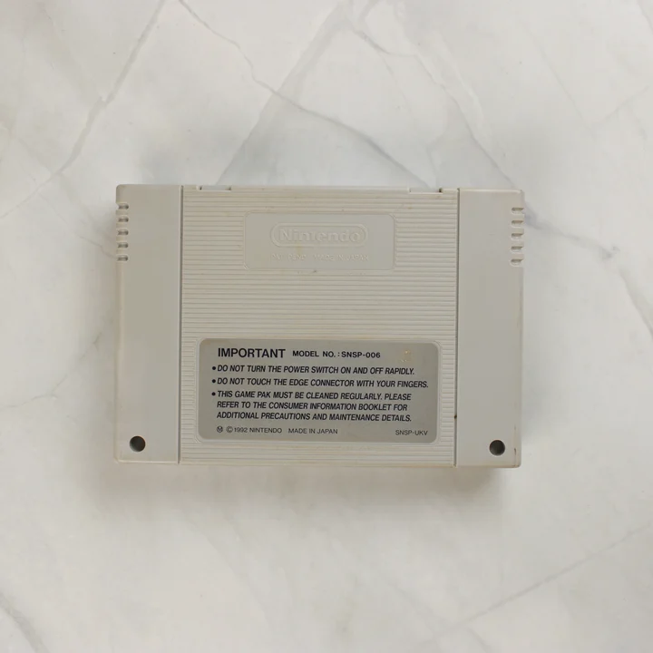 Asterix SNES videójáték cartridge hátoldala