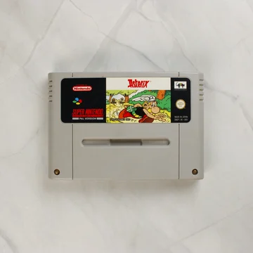 Asterix SNES videójáték cartridge elölnézete