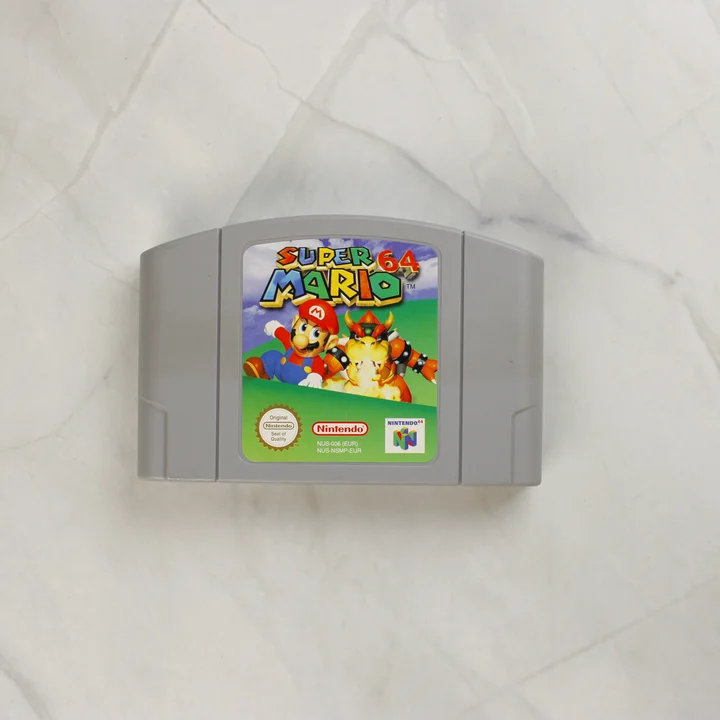 Super Mario 64 Nintendo 64 cartridge elölnézete