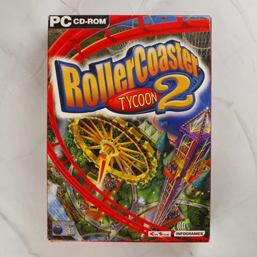 RollerCoaster Tycoon 2 PC játék dobozának előlapja