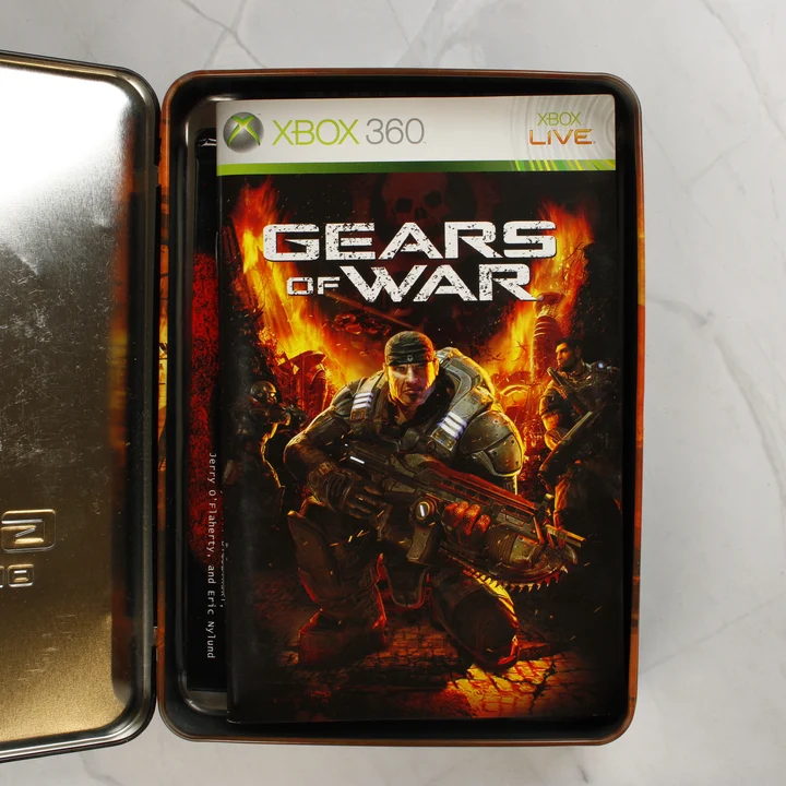 Gears of War Xbox 360 kézikönyv a fém dobozban