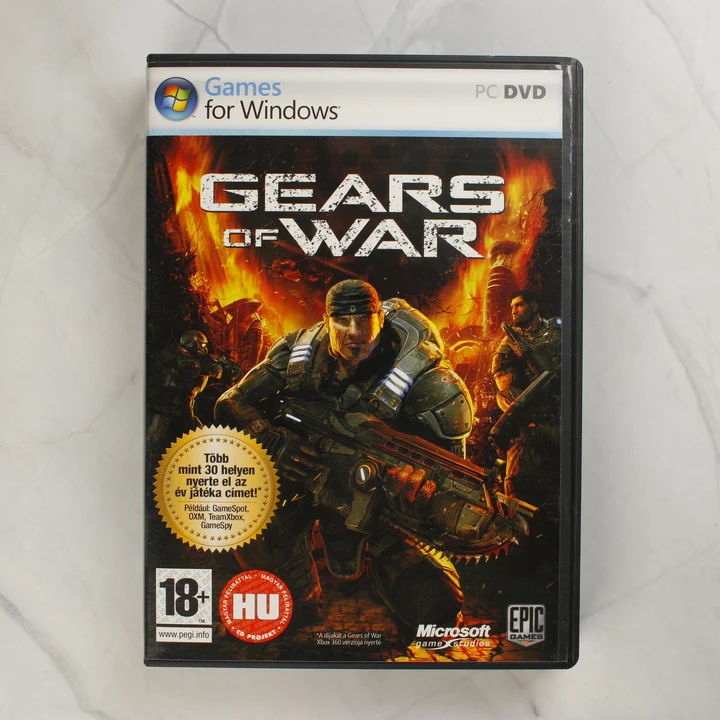Gears of War PC játék műanyag tokja elölről