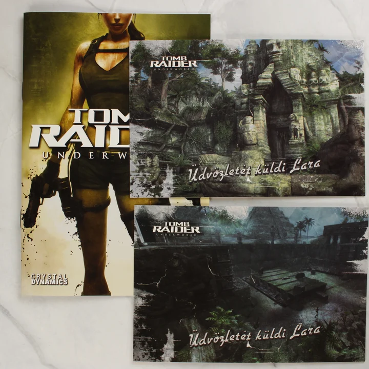 Tomb Raider Underworld kézikönyv és kártyák