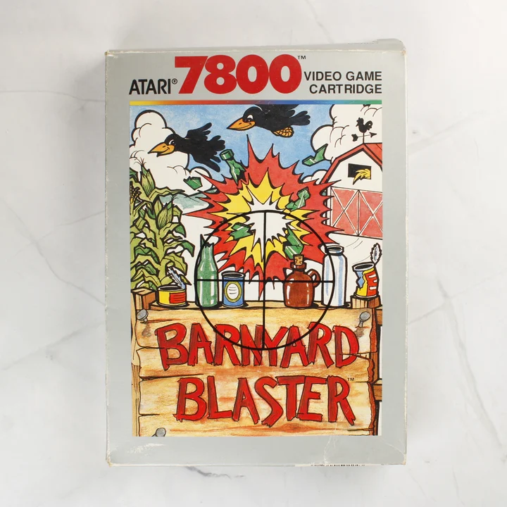 Barnyard Blaster Atari 7800 játék dobozának előlapja