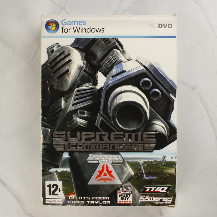 Supreme Commander PC játék külső kartonborítója elölről