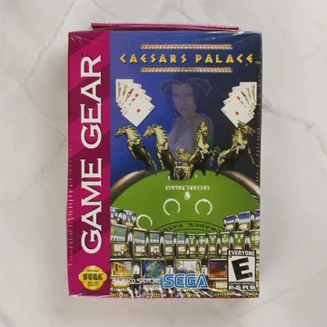 Caesars Palace Sega Game Gear videójáték dobozának előlapja gyári fóliában.