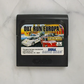 Out Run Europa Sega Game Gear cartridge elölnézete
