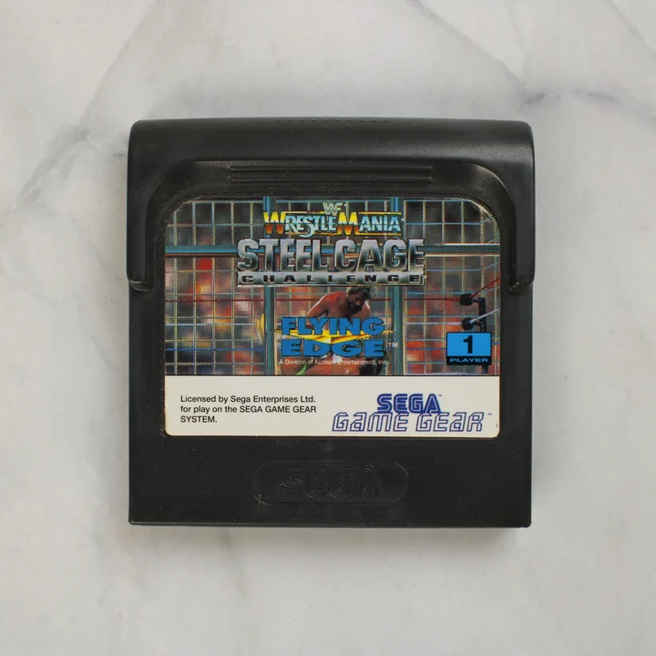 WWF WrestleMania Steel Cage Challenge Sega Game Gear cartridge elölnézete