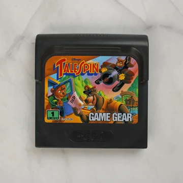 Sega Game Gear TaleSpin videójáték cartridge elölnézete