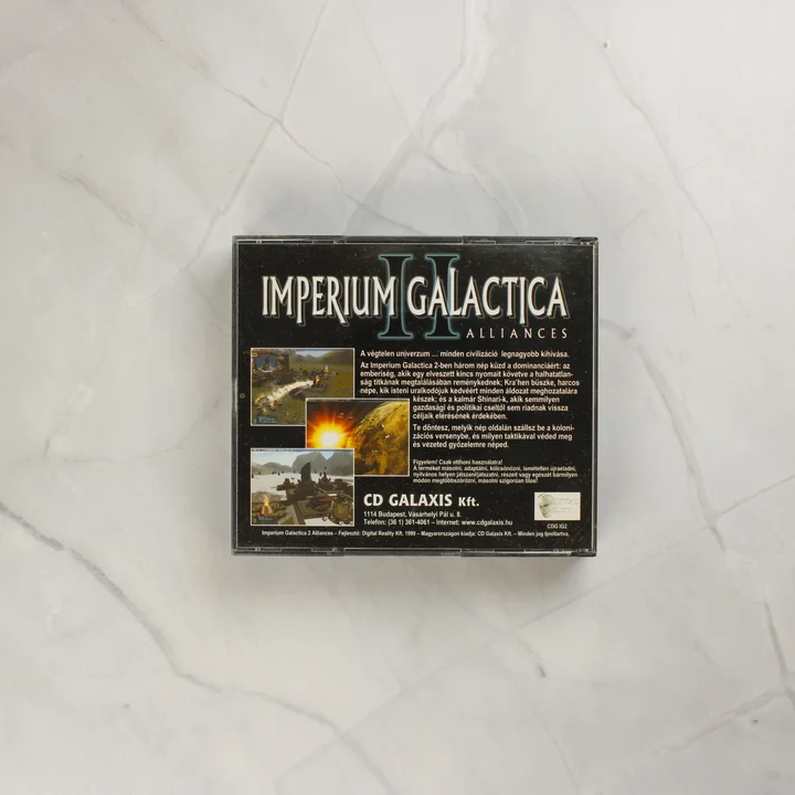 Imperium Galactica II: Alliances műanyag CD-tok hátoldala